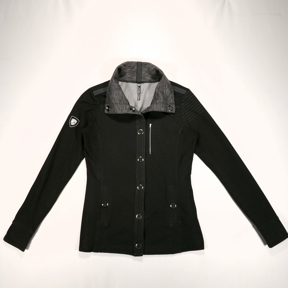 Kuhl Krush Long Sleeve Jacket Women's Size S Black Snap Button Lightweight EUC!